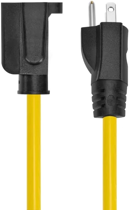 Monoprice Outdoor Extension Cord - NEMA 5-15P to NEMA 5-15R, 15 Amp, SJTW, for Computers, Monitors, Scanners, Printers