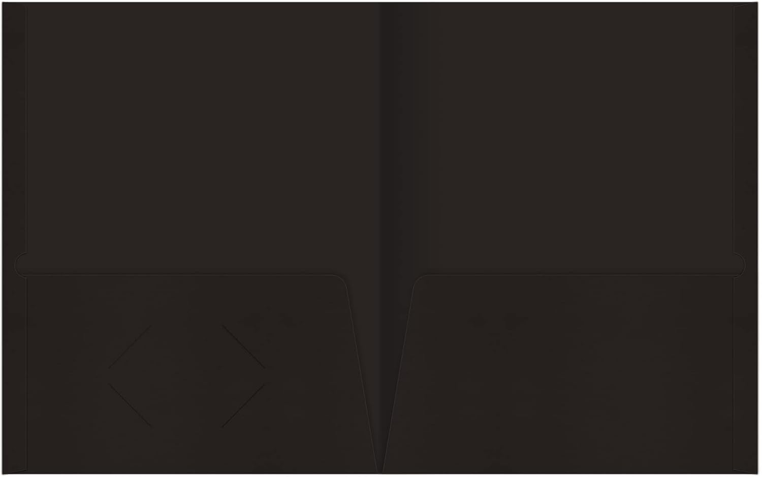 Office Depot® Brand 2-Pocket Folders Without Fasteners, Black, Pack of 25