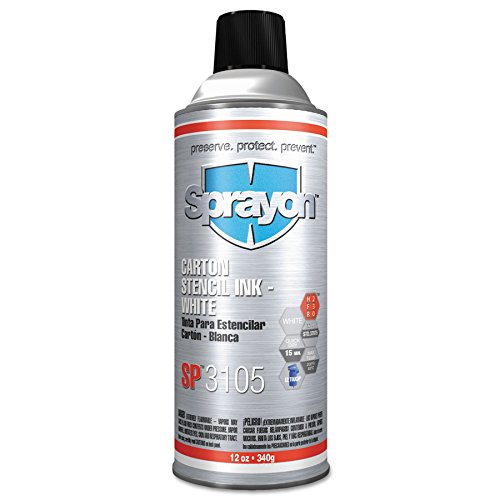 SPRAYON White Stencil Ink, 12oz