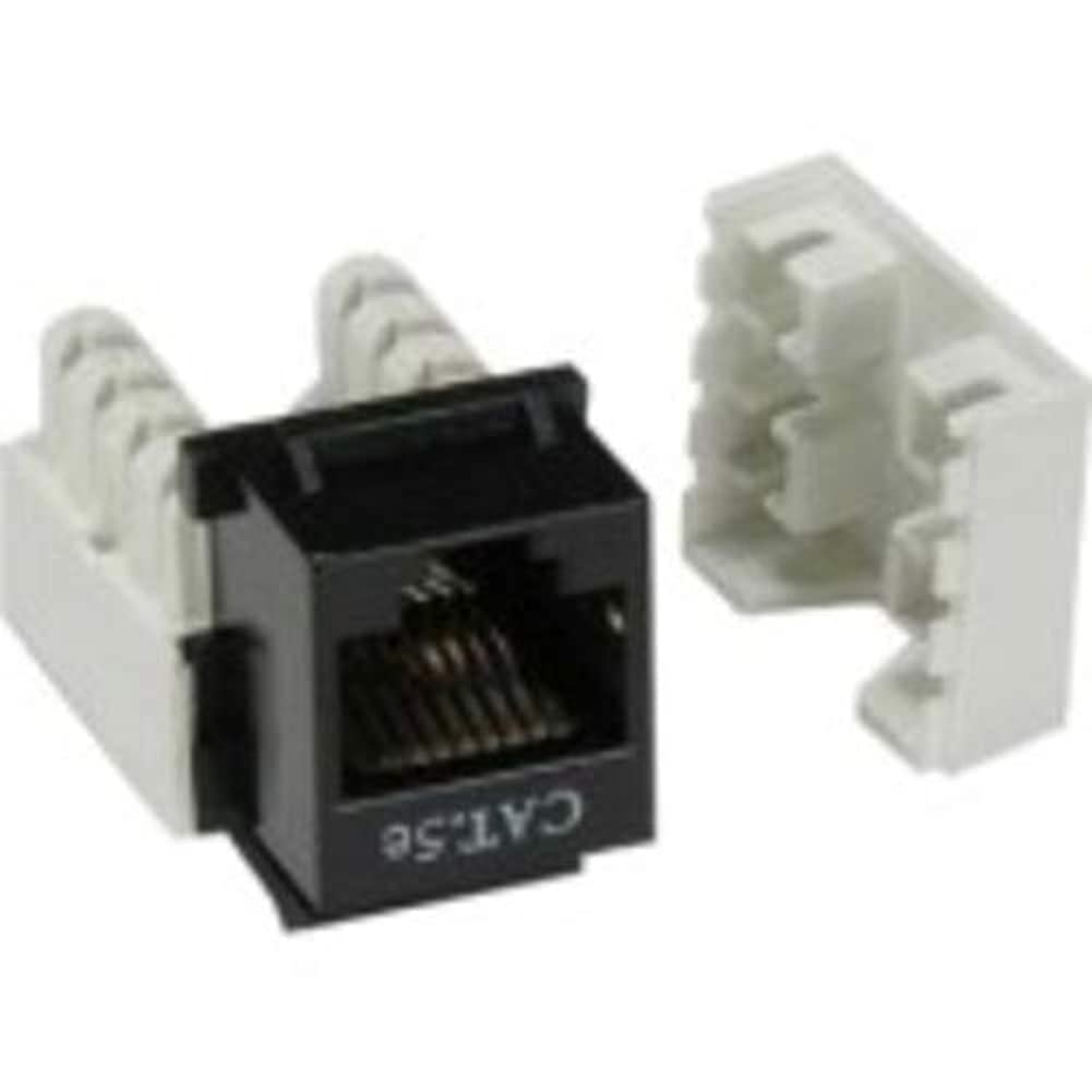 Unirise, USA CAT 5E Keystone Jack 110 Type Black