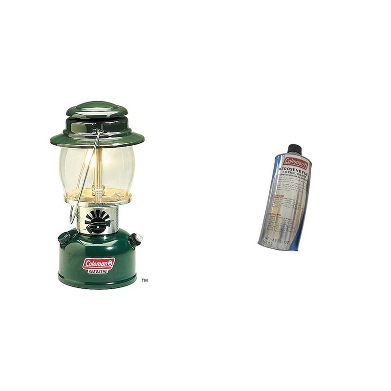 Coleman 700 Lumens Kerosene Lantern with Adjustable Brightness & Carry Handle & 32oz Kerosene Fuel Lantern + Kerosene Fuel