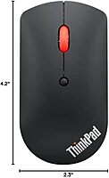 Lenovo ThinkPad Bluetooth Silent Mouse - Optical - Wireless - Bluetooth - Black - 2400 dpi - Scroll Wheel - 3 Button(s)