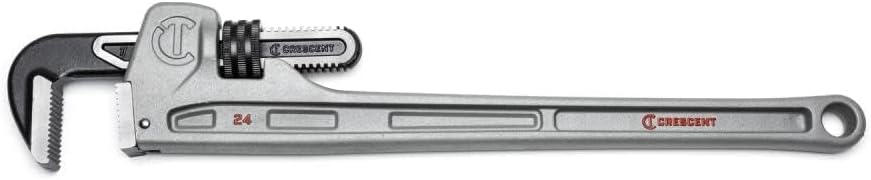 Crescent Straight Pipe Wrench — Aluminum, 3" Capacity, 24" OAL