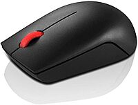 Lenovo Essential Compact Wireless Mouse - Optical - Radio Frequency - Black - USB - 1000 dpi - 3 Button(s) - Symmetrical