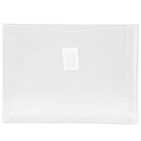 JAM PAPER Plastic Booklet Envelopes with Hook & Loop Closure - Pack of 12