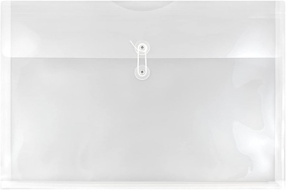 JAM PAPER Booklet Envelopes with Button & String Closure - 12 x 18