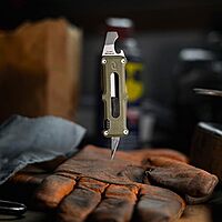 Schrade Delta Class Journeyman 4.5 with 3in Xacto Blade and G10 and Stainless Steel Handle for EDC