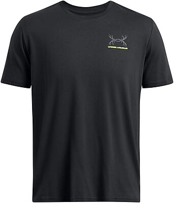 UNDER ARMOUR Mens Schematic White Tail Short Sleeve T Shirt Graphic Tee