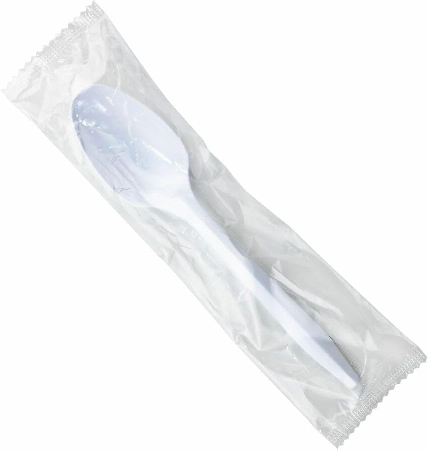 Genuine Joe Individually Wrapped Disposable Plastic Spoon - 1000/Carton