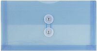 JAM PAPER Plastic Envelopes with Button & String Tie Closure - 12 Pack