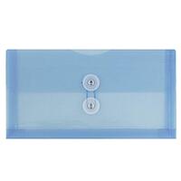 JAM PAPER Plastic Envelopes with Button & String Tie Closure - 12 Pack