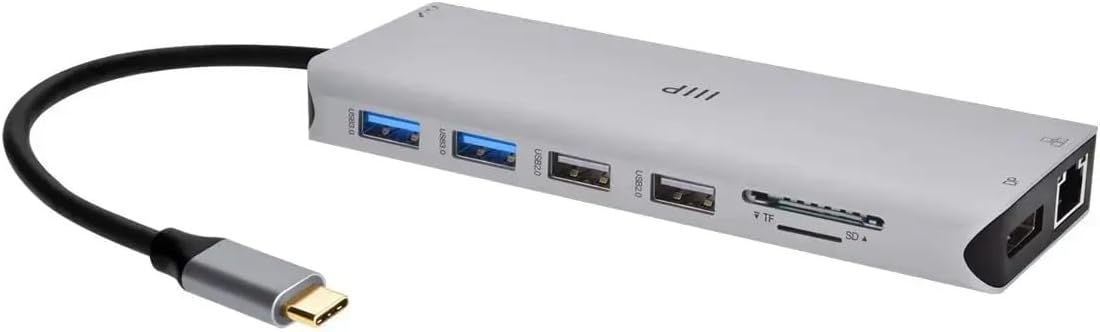 Monoprice 13-in-1 Dual-HDMI + DisplayPort Multi-Stream Transport (MST) Triple Monitor Docking Station - 4K, 5Gbps USB