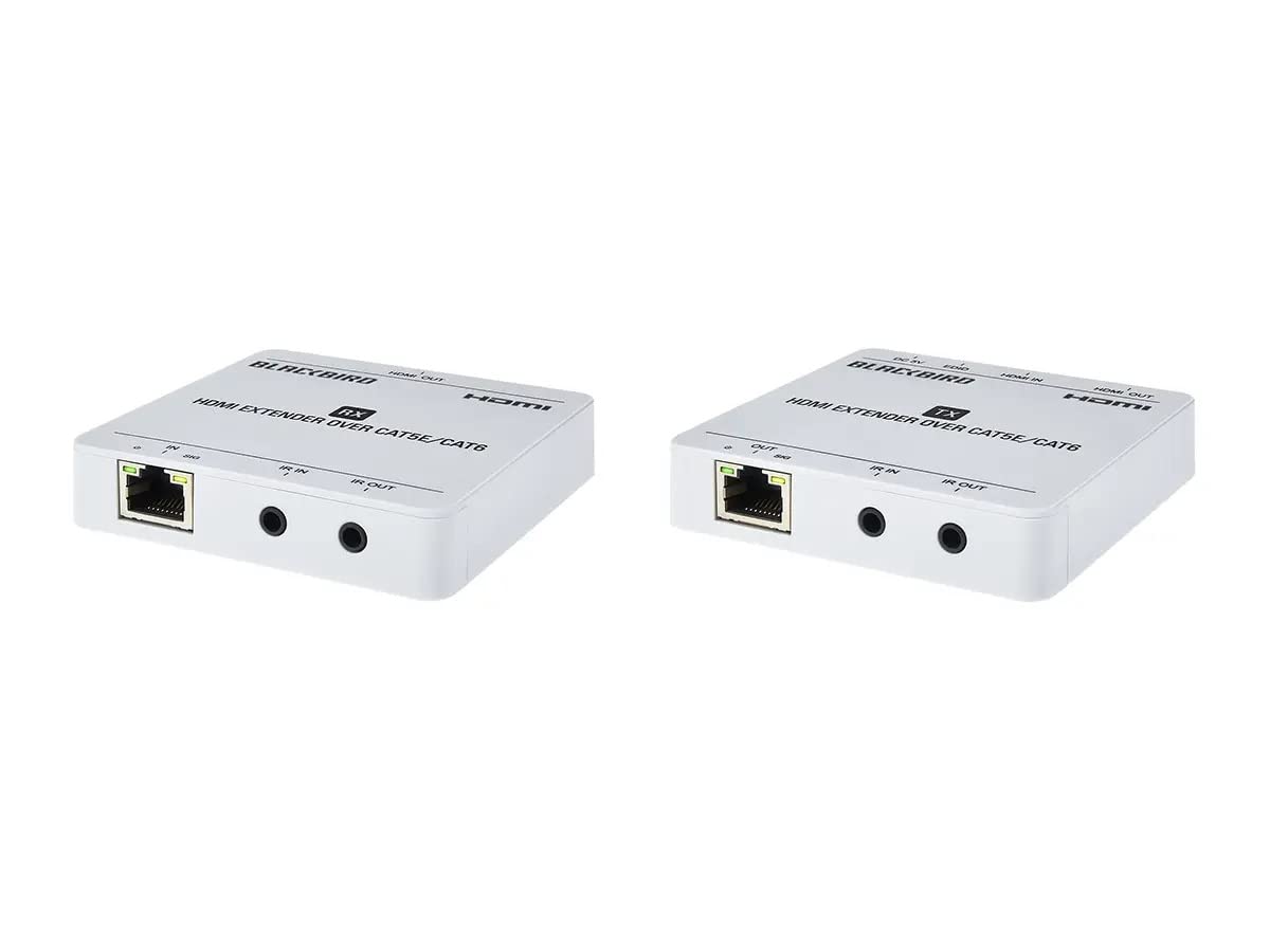 Monoprice 4K HDMI Extender Over Ethernet - CAT5e/6/7, 70 Meters (229 Feet) Power Over Cable (PoC) HDMI Loop Out, Smart EDID