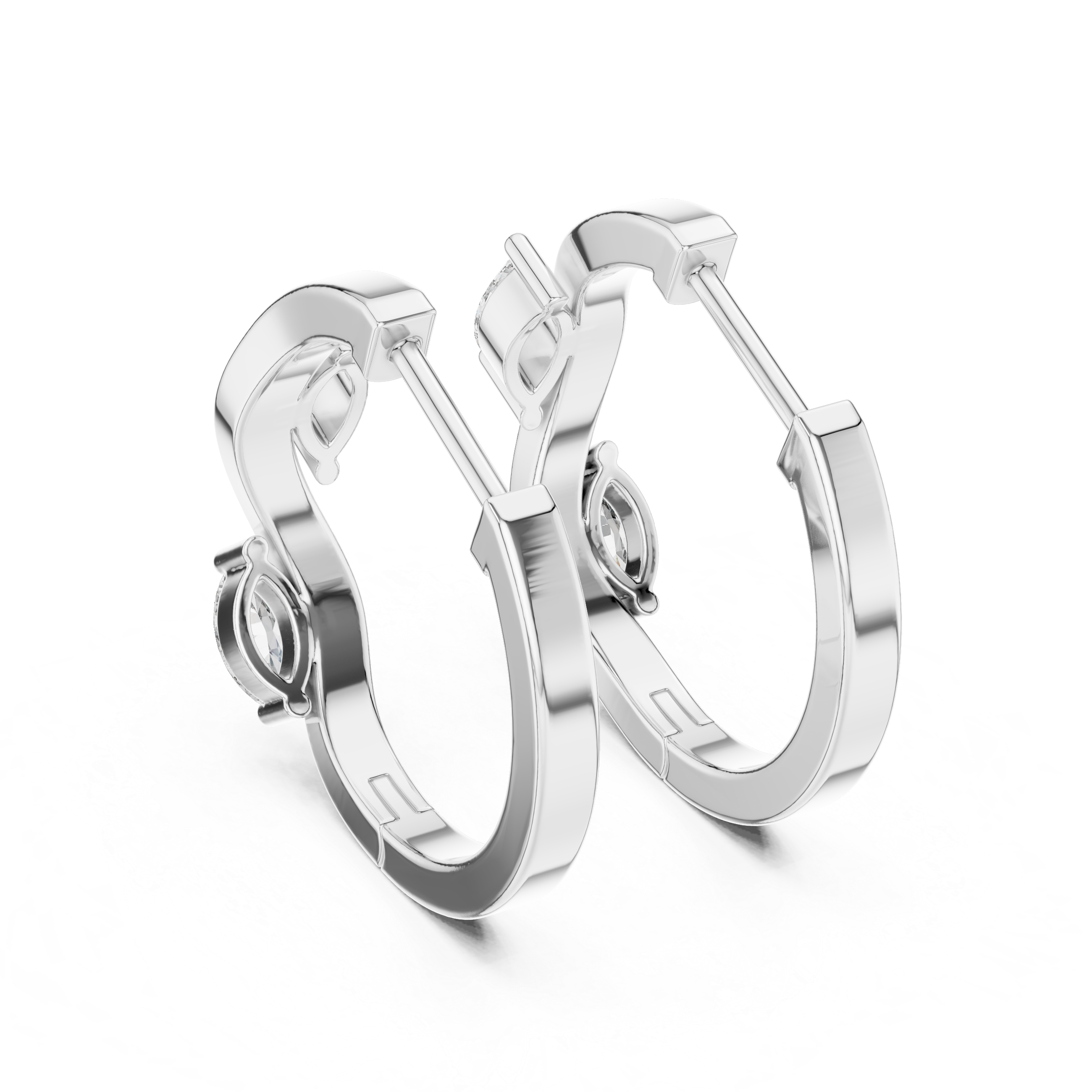 The twist Marquise hoop