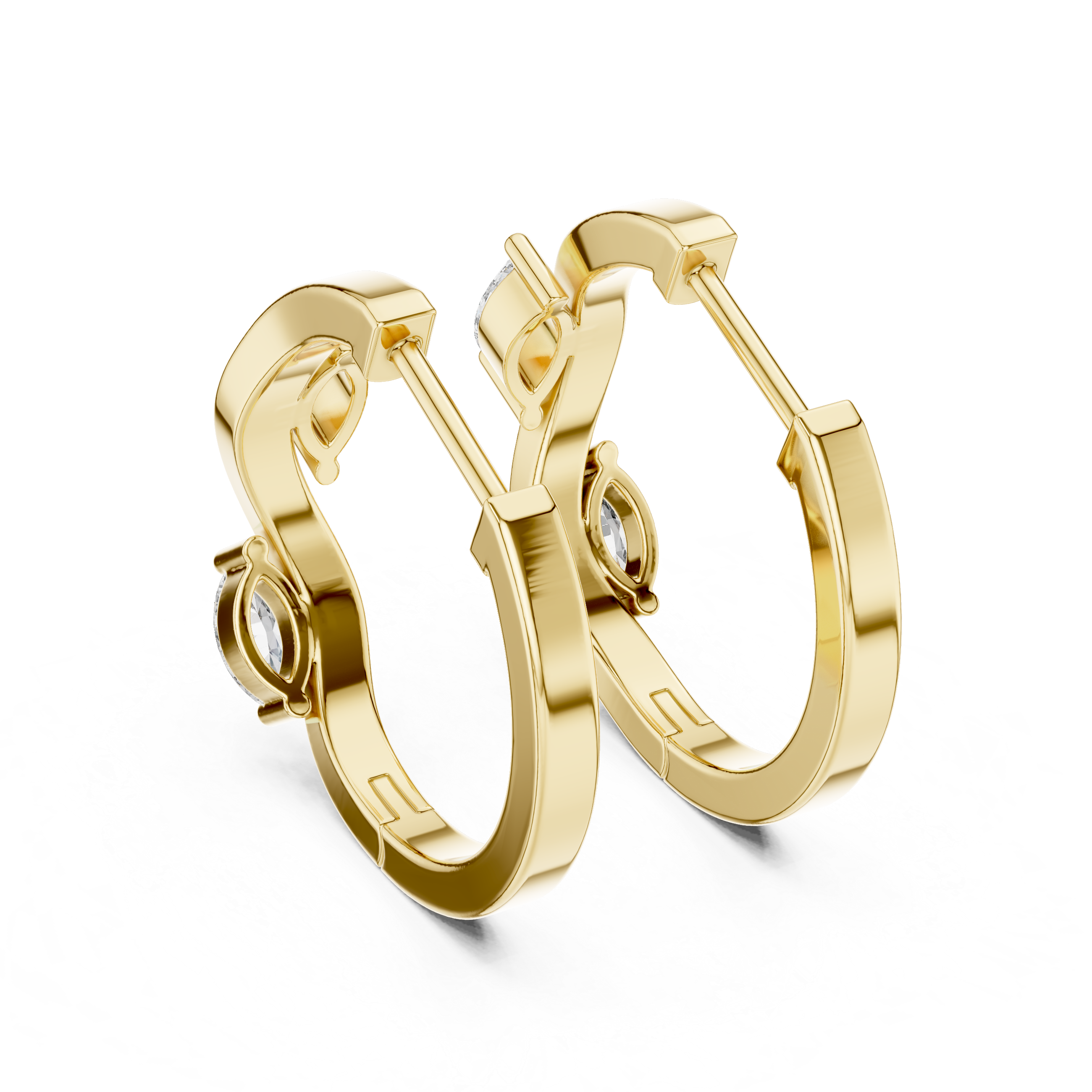 The twist Marquise hoop