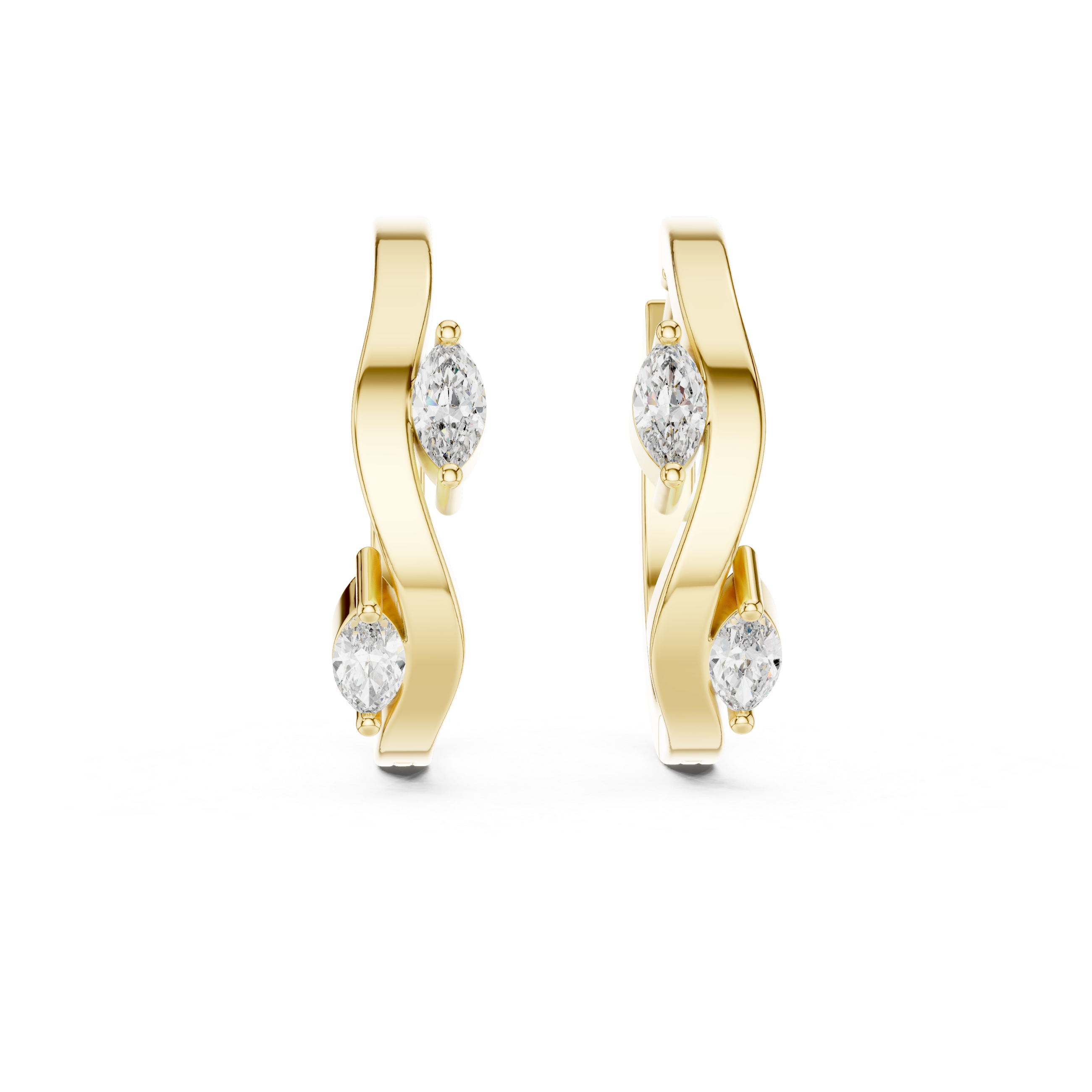 The twist Marquise hoop