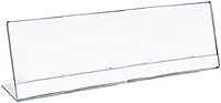 Azar Displays Acrylic L-Shaped Sign Holders, Clear - Pack of 10