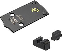 Optic Plate and Co-Witness Sight Set Compatible with Holosun 507K x2 or 407K to Glock 43X/48 MOS Models