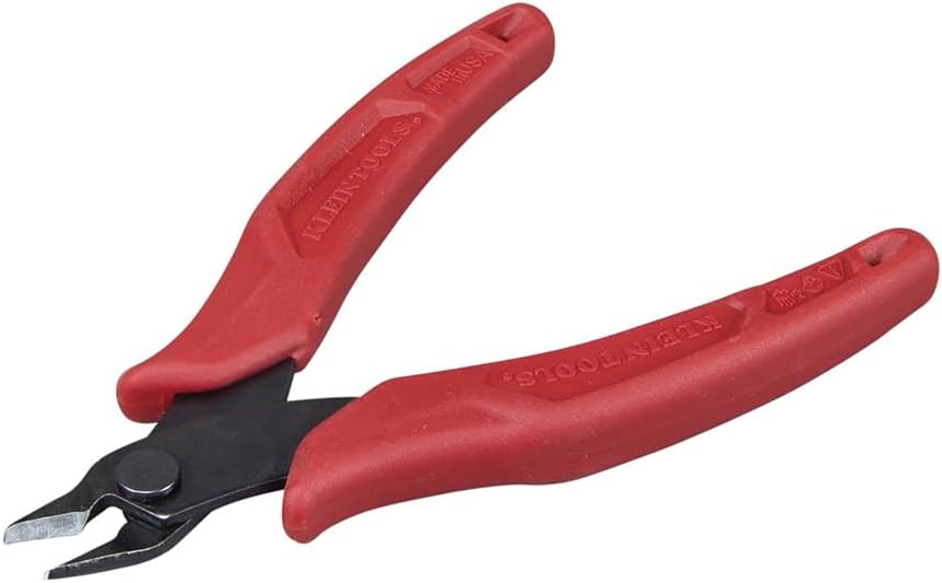 Klein Tools D275-5 Diagonal Flush Cutters, Made in USA, Micro Wire & Compact Zip Tie Cutter