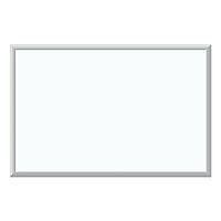 U BRANDS Melamine Non-Magnetic Dry-Erase Board, Silver Aluminum Frame