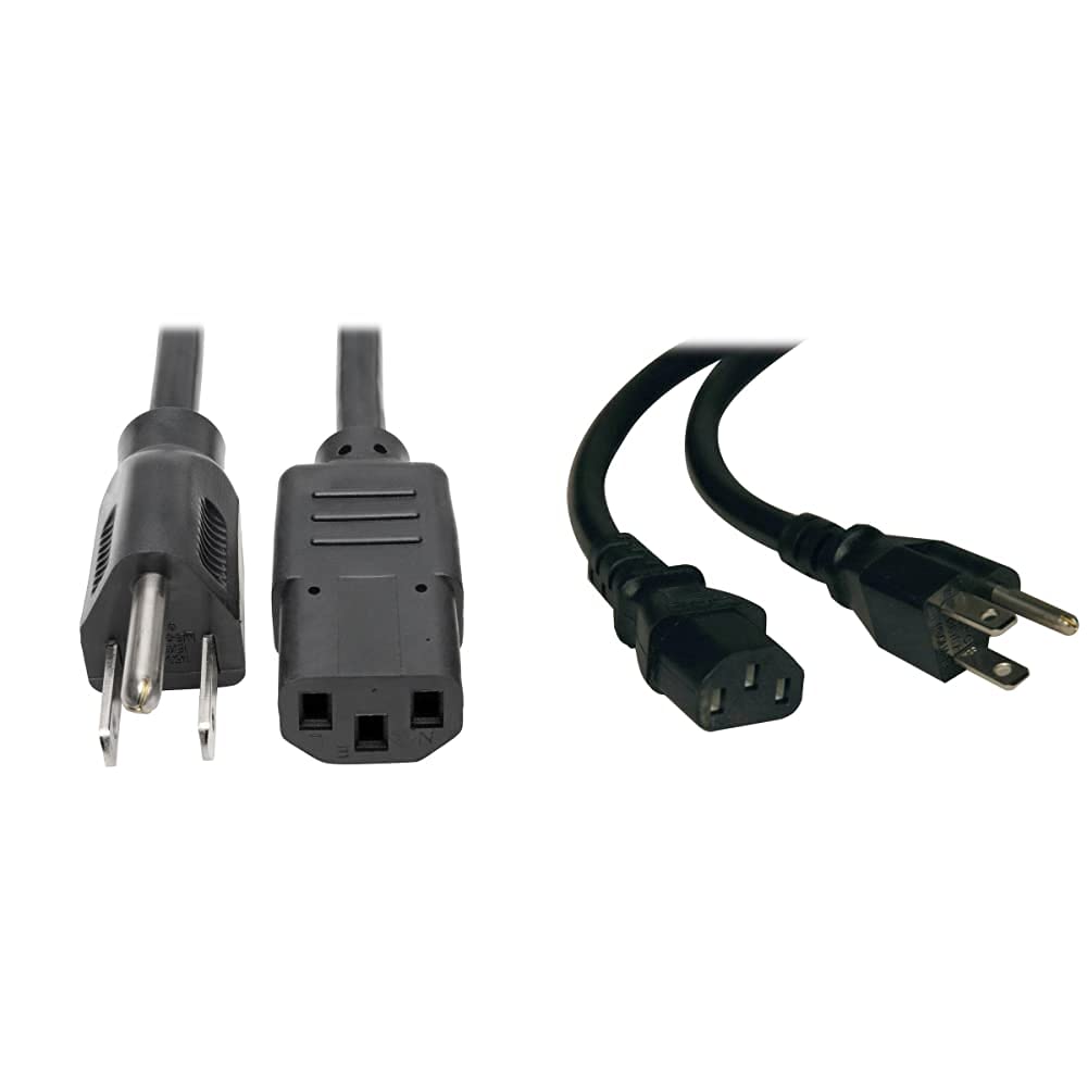 Tripp Lite NEMA 5-15P To IEC-320-C13 Heavy-Duty Computer Power Cord, 3ft, P007-003