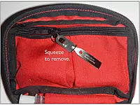 Squeeze to remove the tweezers from the clip.