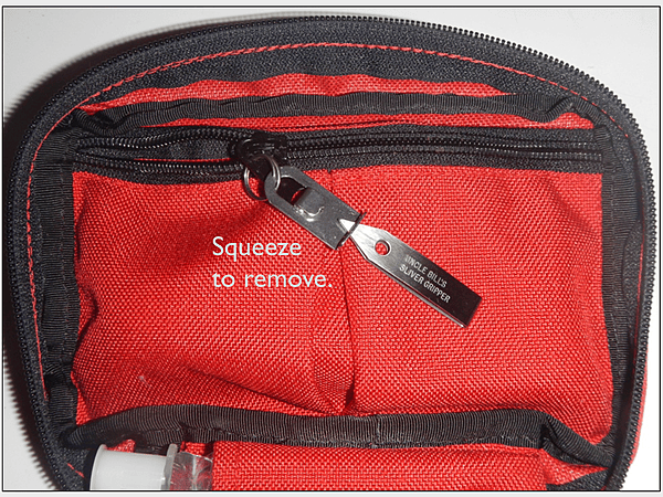 Squeeze to remove the tweezers from the clip.
