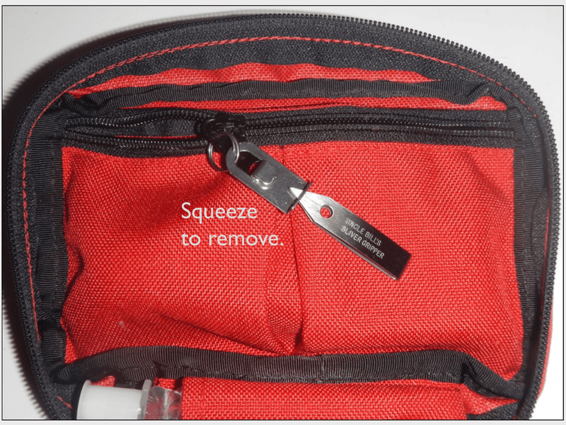 Squeeze to remove the tweezers from the clip.