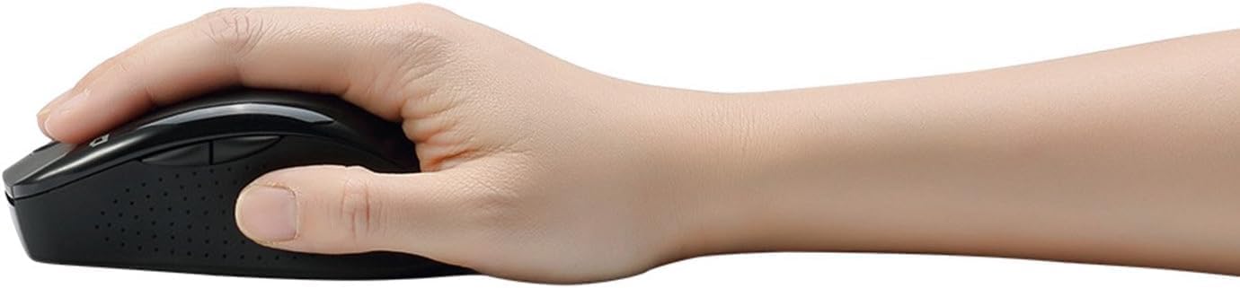 iMouse M20B - Wireless Ergonomic Optical Mouse, Black