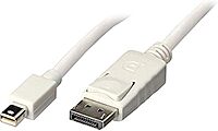 Unirise USA 10ft Mini DisplayPort to DisplayPort Cable, Male-Male, 32 AWG, 4K30Hz, White