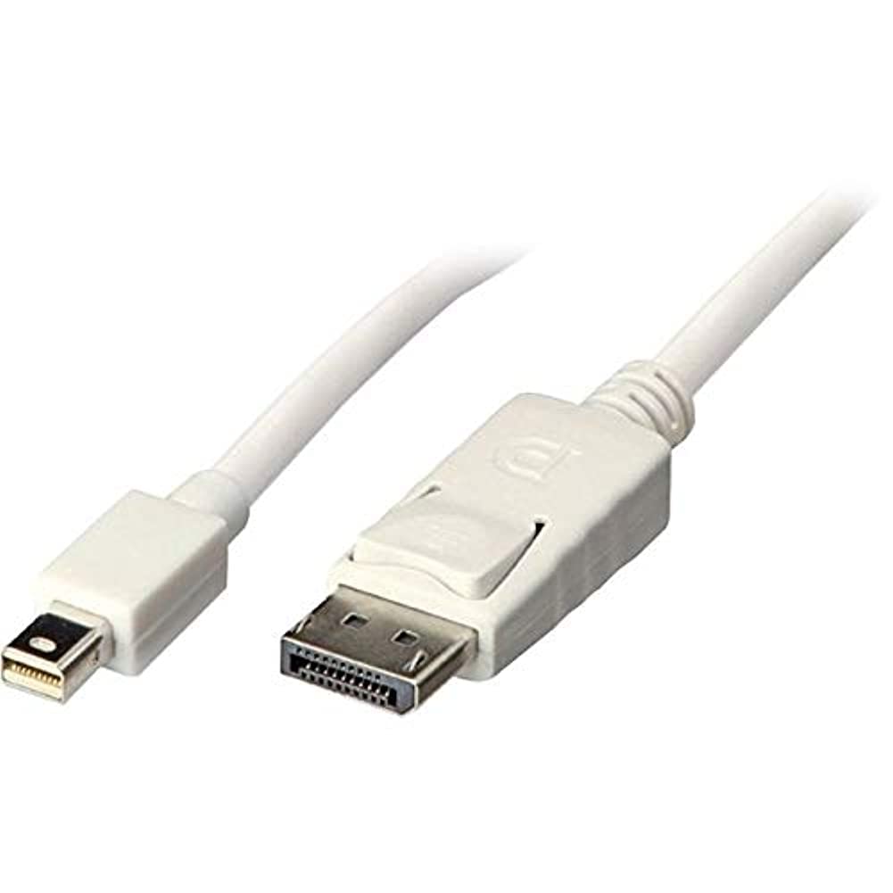 Unirise USA 10ft Mini DisplayPort to DisplayPort Cable, Male-Male, 32 AWG, 4K30Hz, White