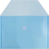 JAM PAPER Plastic Booklet Envelopes with Hook & Loop Closure - Pack of 12