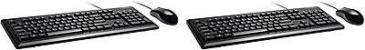 Kensington Mouse-in-a-Box and Keyboard Wired USB Desktop Set (K72436AM), Black (Pack of 2) Full Size (Pack of 2)