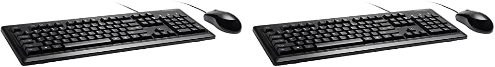 Kensington Mouse-in-a-Box and Keyboard Wired USB Desktop Set (K72436AM), Black (Pack of 2) Full Size (Pack of 2)