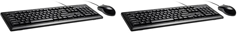 Kensington Mouse-in-a-Box and Keyboard Wired USB Desktop Set (K72436AM), Black (Pack of 2) Full Size (Pack of 2)