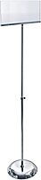 Azar Displays Clear Acrylic Top-Loading Sign Holder with Metal Pedestal Stand