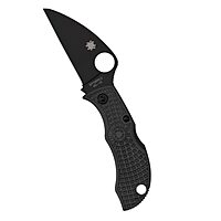 Spyderco Manbug Wharncliffe Folding Pocket Knife with 1.9" VG-10 Steel Blade and FRN Handle - PlainEdge - MBKWPBK