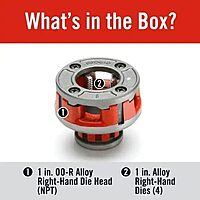 RIDGID 37395 Model 12-R Hand Threader Die Head, Alloy Right-Handed NPT Die Head for Nominal Pipe Size of 3/4-Inches