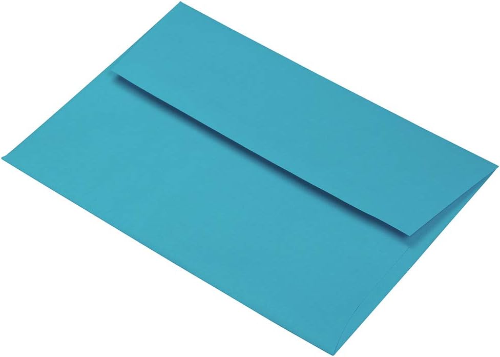 JAM Paper Blue Booklet Invitation Envelopes, Recycled, Gummed Seal