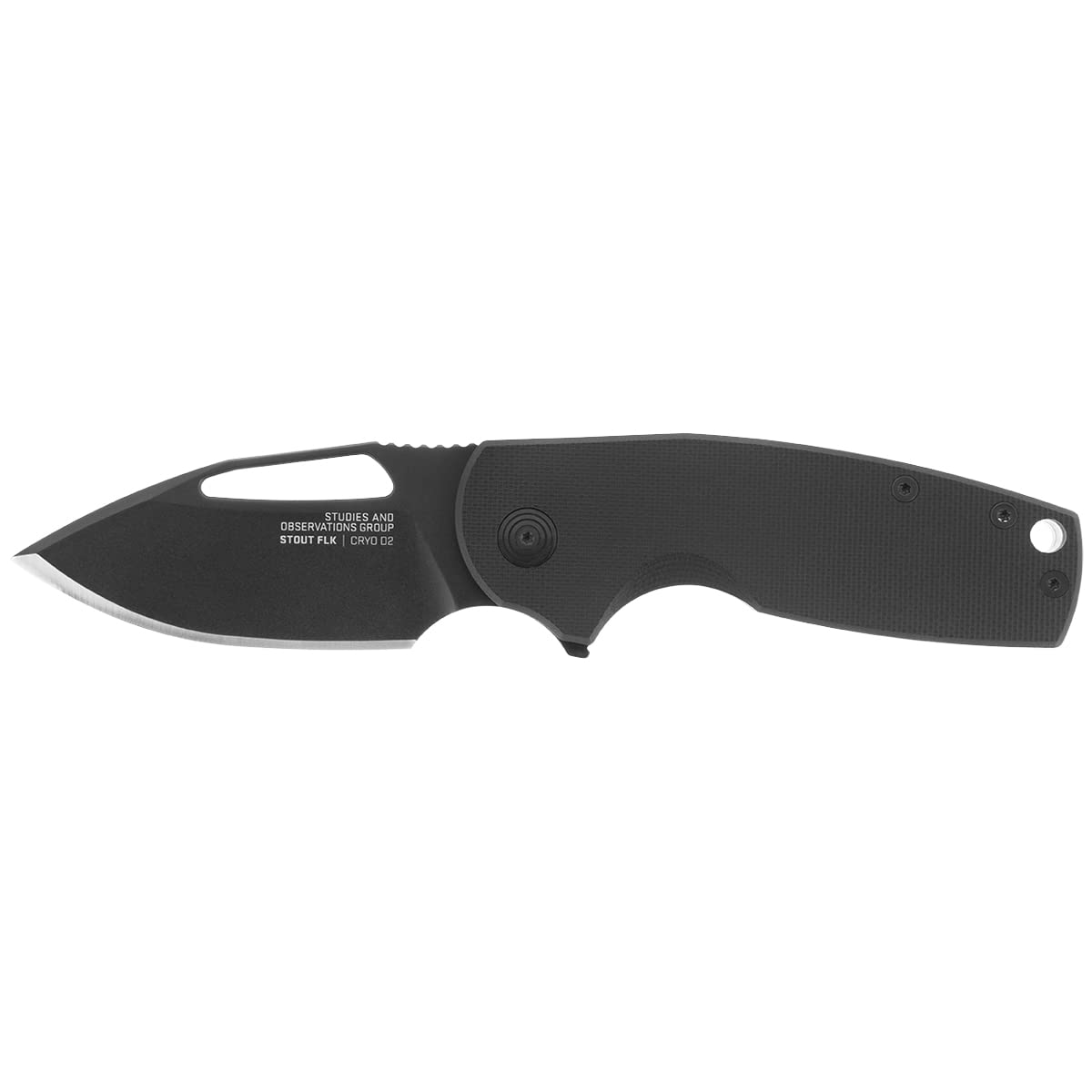 SOG Stout FLK Everyday Carry Compact Camping Folding Knife | G10 & Steel Handle | CRYO D2 Steel Blade | Quick Opening