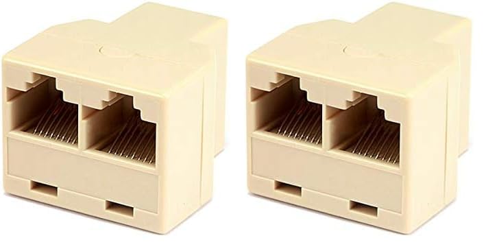 Monoprice T Adapter 8P8C, 1F/2F (107294) (Pack of 2) 1 Count (Pack of 2)