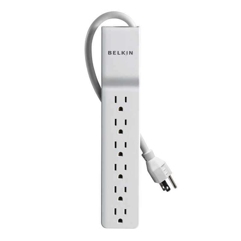 Belkin BE106000 6-Outlet Commercial Power Strip Surge Protector with 10-Foot Power Cord, 700 Joules (BE106000-10) Surge Protector Version 1