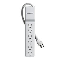 Belkin BE106000 6-Outlet Commercial Power Strip Surge Protector with 10-Foot Power Cord, 700 Joules (BE106000-10) Surge Protector Version 1