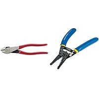 Klein Tools D228-8 Pliers, Diagonal Cutting Pliers with Short Jaw and Beveled Knives & 11055 Wire Cutter and Wire Stripper