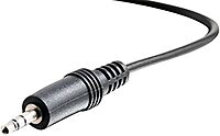 C2G Legrand 3.5MM Stereo Audio Cables, 3.5MM Male to Male Cord, Black Audio Cable with In-Wall, CMG-Rated Jacket, 1.5 Foot 3.5MM Audio Cable, 1 Count, C2G 40411