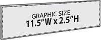 Azar Displays 122011 Self Adhesive Tape Clear Acrylic Wall Sign Holder Frame 11.5" W x 2.5" H - Landscape/Horizontal, 10-Pack