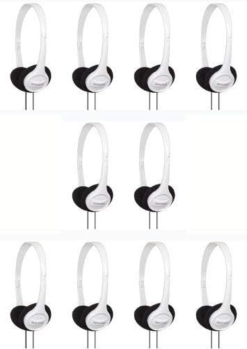 Koss (KPH7W) 10-Pack White On-Ear KPH Deep Bass Stereo Headphones