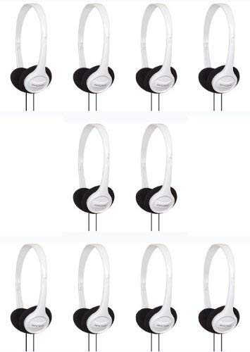 Koss (KPH7W) 10-Pack White On-Ear KPH Deep Bass Stereo Headphones