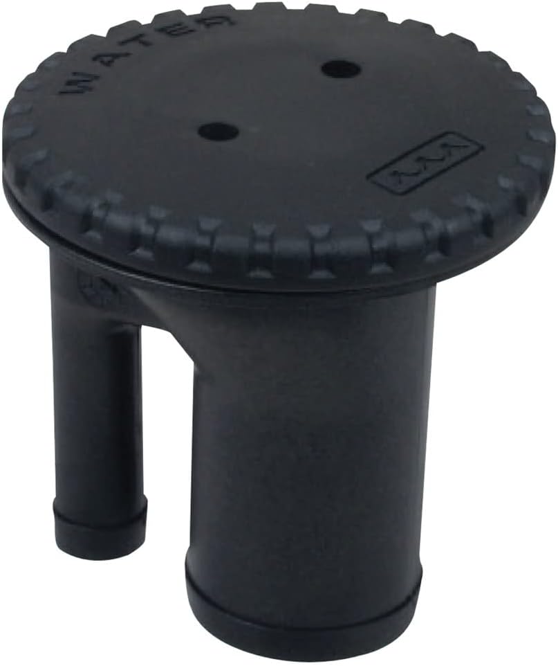 Perko 0543DPGBLK Polymer Vented Fill with Straight Neck for 1-1/2" Hose - Gas-Marked Black Polymer Cap