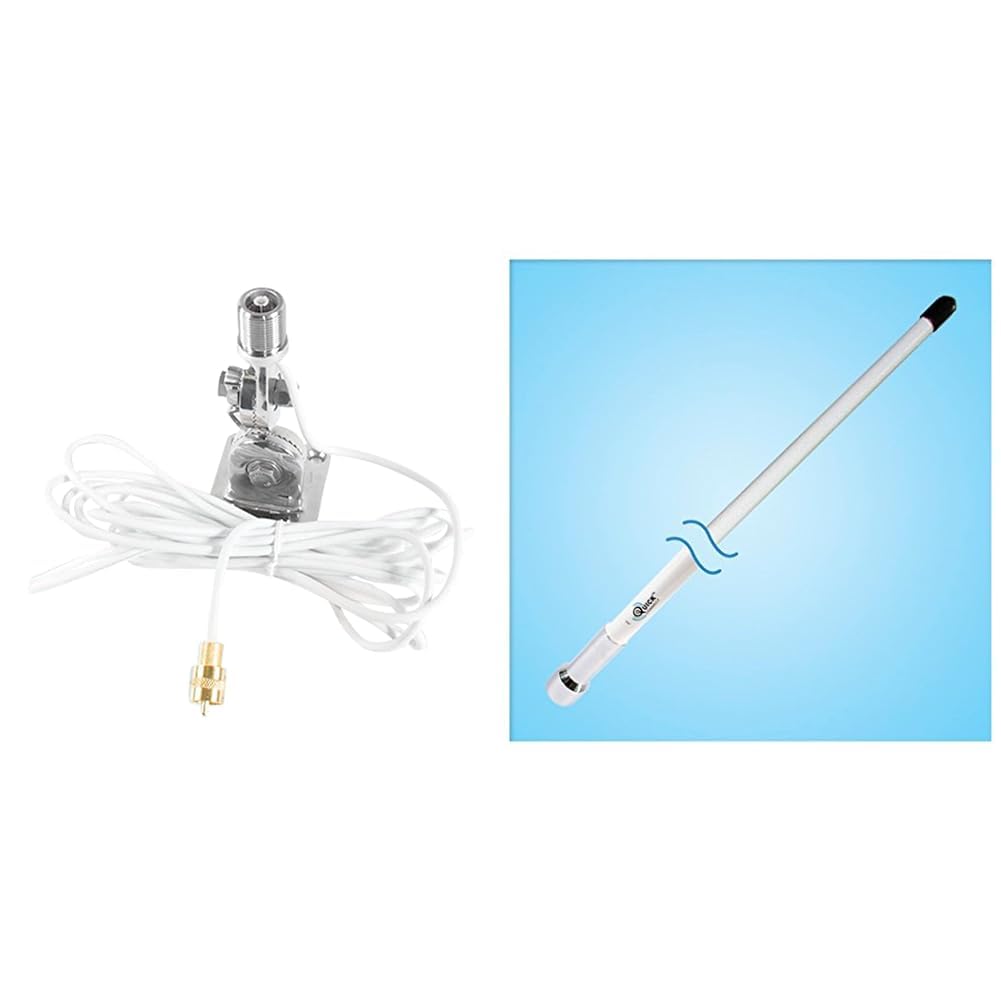 Shakespeare QCM-S QuickConnect Stainless Steel Mount and QC-4 QuickConnect VHF Antenna (4' VHF Marine Band 3dB)